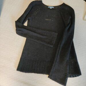Black Alpaca Blend Sweater – 50% Alpaca, Light as a Feather! 🌟 Intricate Design